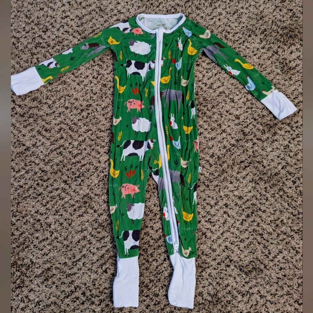 Little Sleepies Green Farm Animals Zippy
